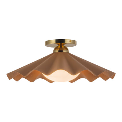 Furrow 16-in Steel Semi-Flush Mount