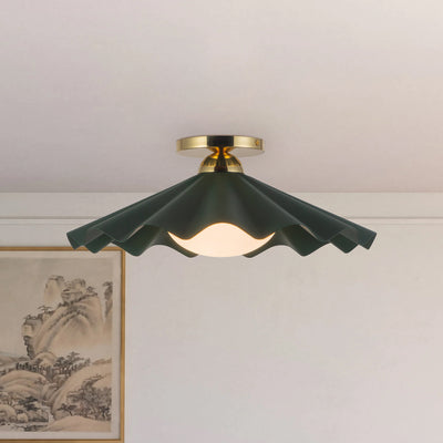 Furrow 16-in Steel Semi-Flush Mount