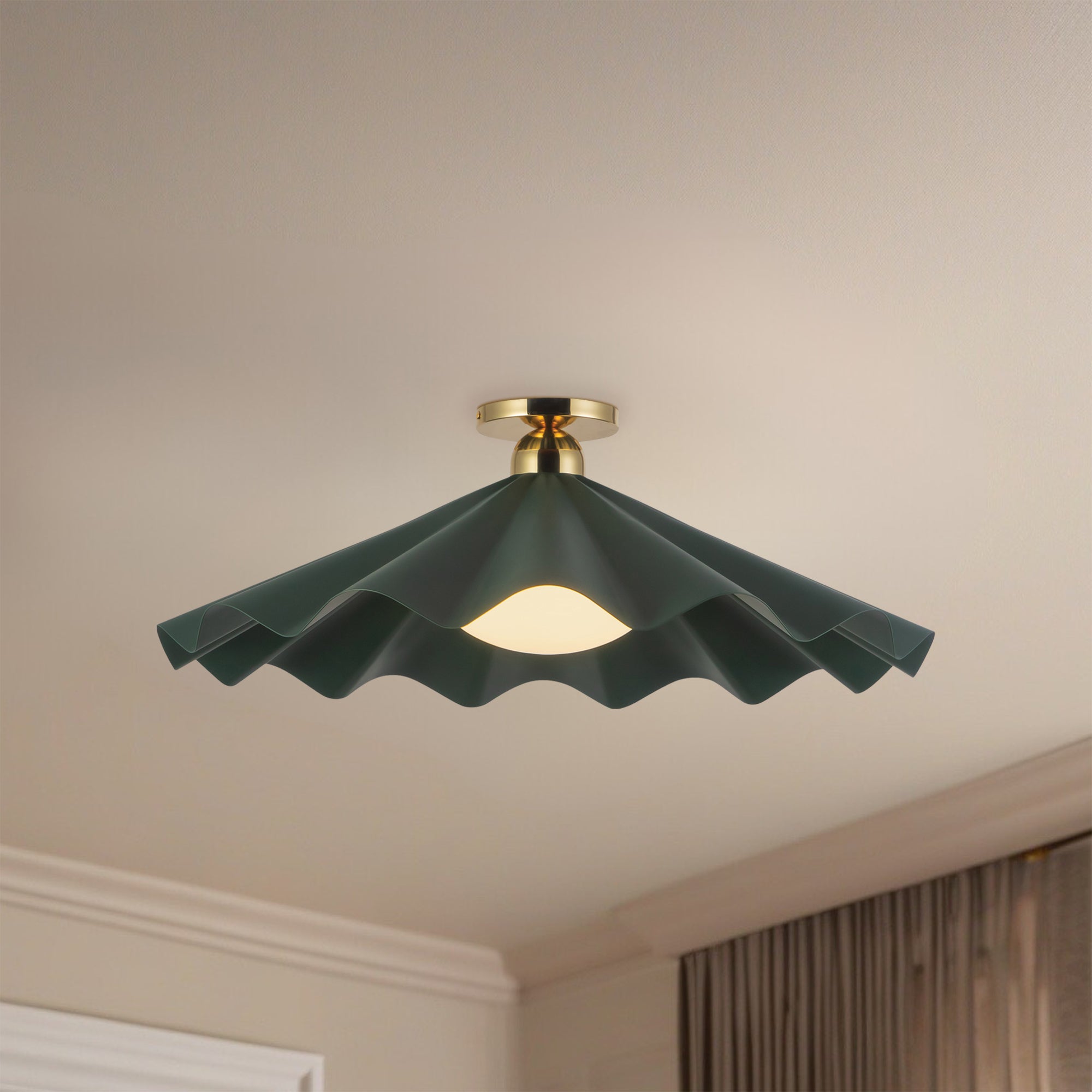 Furrow 25-in Steel Semi-Flush Mount
