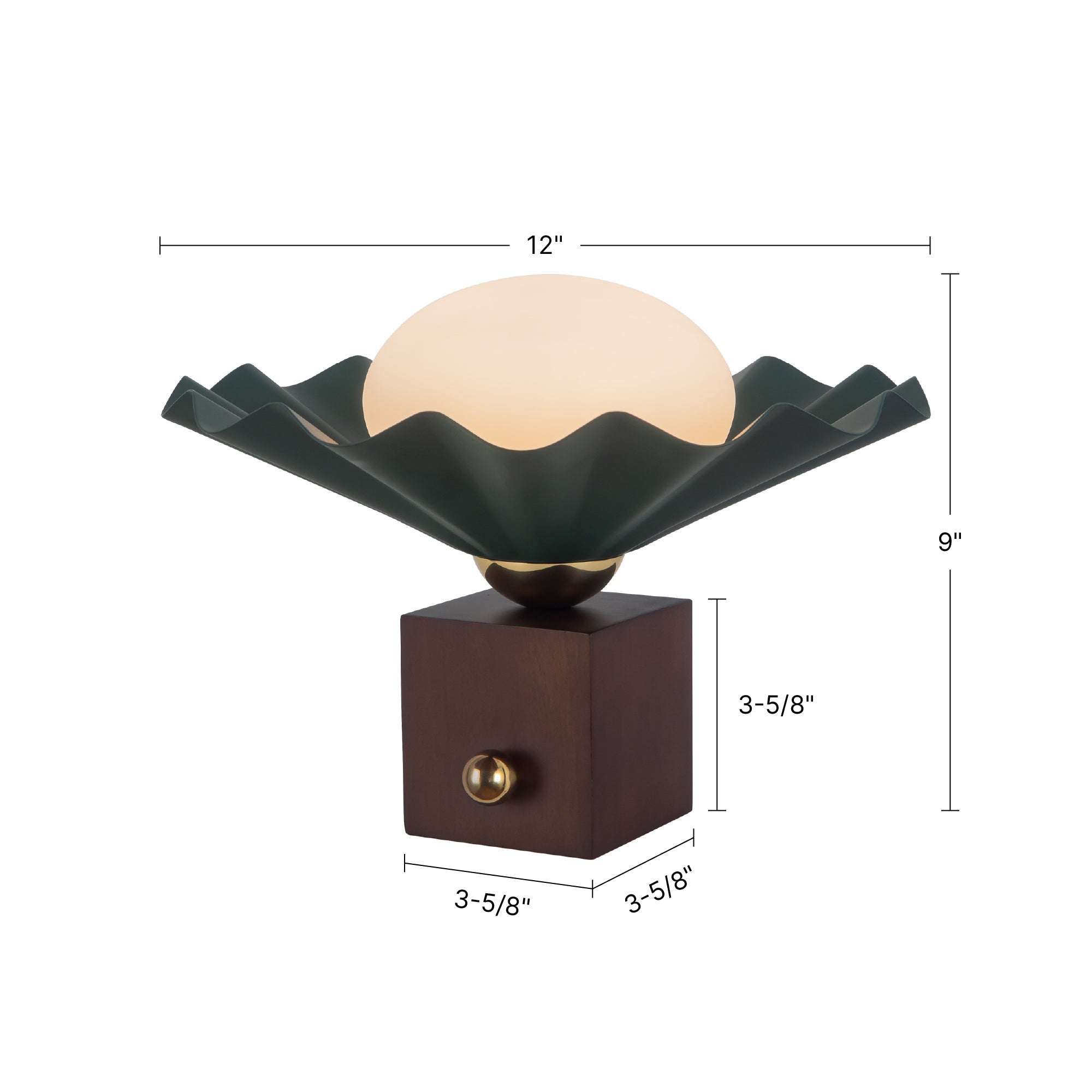 Furrow 9-in Steel Table Lamp