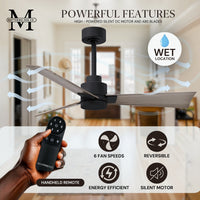 Alessandra 3-Blade Ceiling Fan Without Light Kit