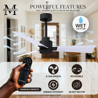 Alessandra 3-Blade Ceiling Fan Without Light Kit