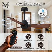 Alessandra 3-Blade Ceiling Fan Without Light Kit