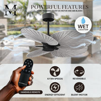 Alessandra Tropical 5-Blade Ceiling Fan Without Light Kit