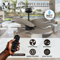 Alessandra Tropical 5-Blade Ceiling Fan Without Light Kit