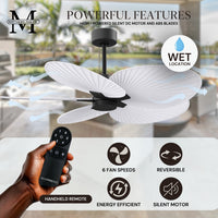 Alessandra Tropical 5-Blade Ceiling Fan Without Light Kit