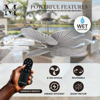 Alessandra Tropical 5-Blade Ceiling Fan Without Light Kit