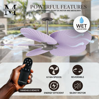 Alessandra Tropical 5-Blade Ceiling Fan Without Light Kit