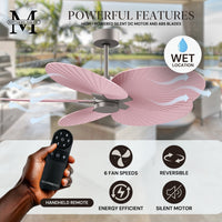 Alessandra Tropical 5-Blade Ceiling Fan Without Light Kit