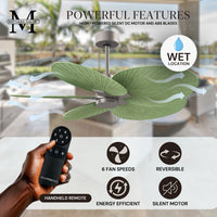 Alessandra Tropical 5-Blade Ceiling Fan Without Light Kit