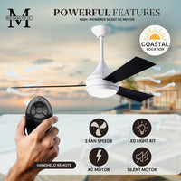 52-Inch Donaire 3-Blade Ceiling Fan with LED Light
