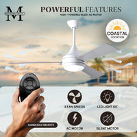 52-Inch Donaire 3-Blade Ceiling Fan with LED Light