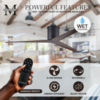 56-Inch Eliza 3-Blade Ceiling Fan Without Light Kit