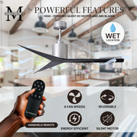 56-Inch Eliza 3-Blade Ceiling Fan Without Light Kit