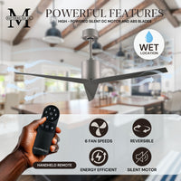 56-Inch Eliza 3-Blade Ceiling Fan Without Light Kit