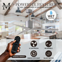 56-Inch Eliza 3-Blade Ceiling Fan Without Light Kit