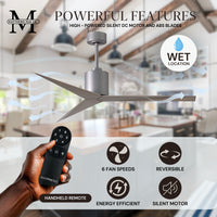 56-Inch Eliza 3-Blade Ceiling Fan Without Light Kit