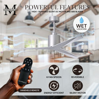 56-Inch Eliza 3-Blade Ceiling Fan Without Light Kit