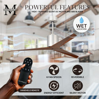 56-Inch Eliza 3-Blade Ceiling Fan Without Light Kit