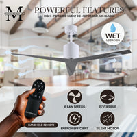 56-Inch Eliza 3-Blade Ceiling Fan Without Light Kit