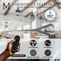 56-Inch Eliza 3-Blade Ceiling Fan Without Light Kit