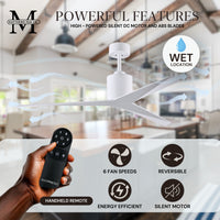56-Inch Eliza 3-Blade Ceiling Fan Without Light Kit