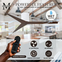 56-Inch Hugger Eliza 3-Blade Flush Mount Ceiling Fan Without Light Kit