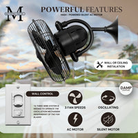13-Inch Kaye Oscillating Wall Fan