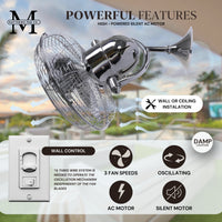 13-Inch Kaye Oscillating Wall Fan