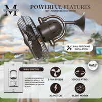 13-Inch Kaye Oscillating Wall Fan