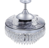 48 Inch Chrome Retractable Blade Ceiling Fan