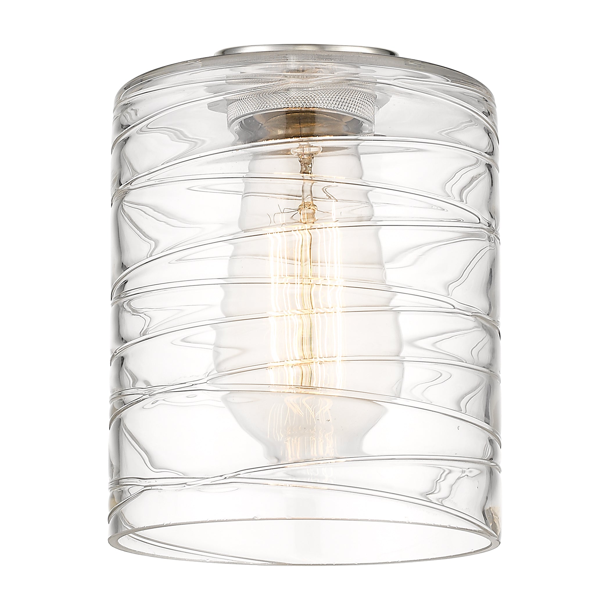 Ballston Glass Mercury Silver Plated Finish