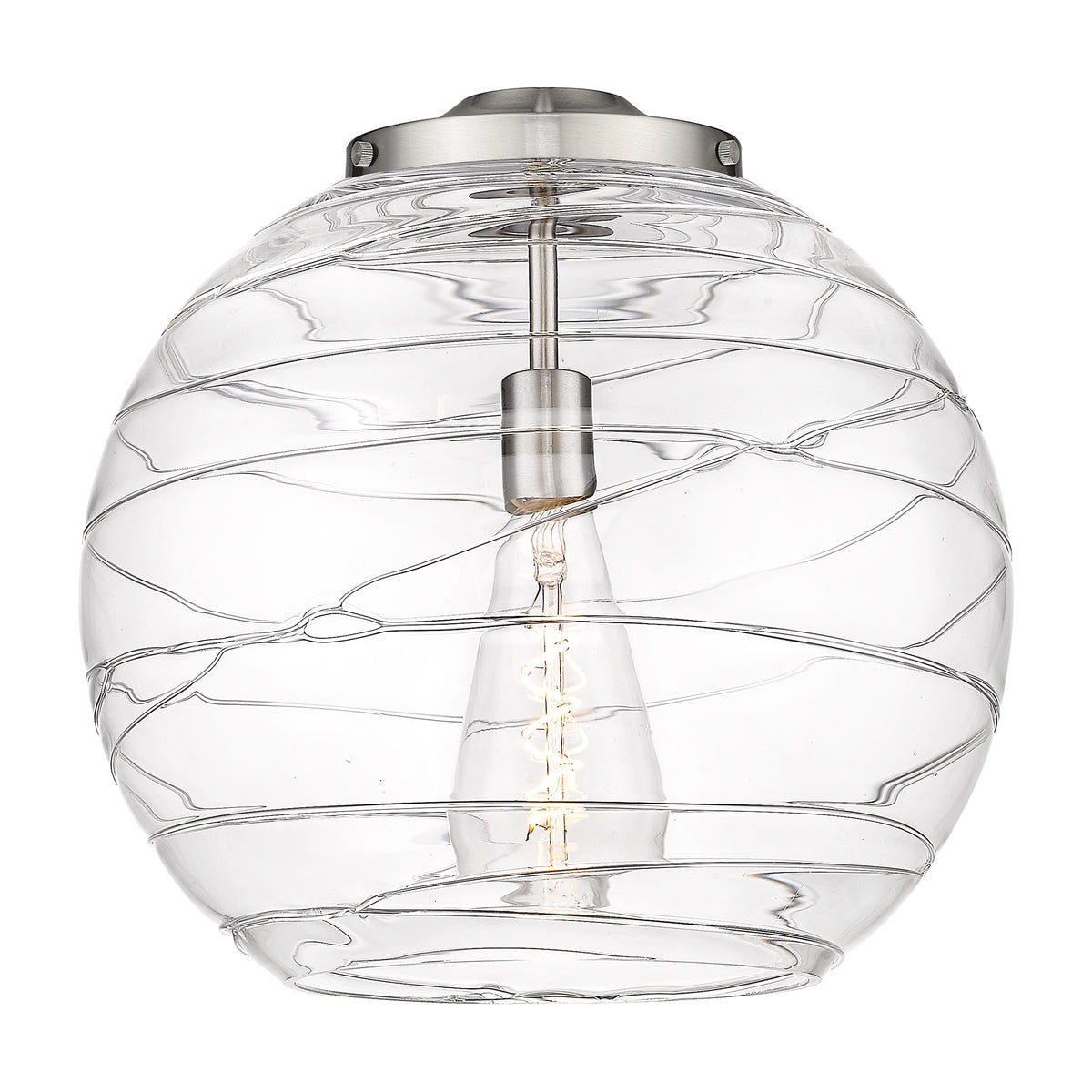 Athens Deco Swirl 15.75-Inch Globe Replacement Glass Shade