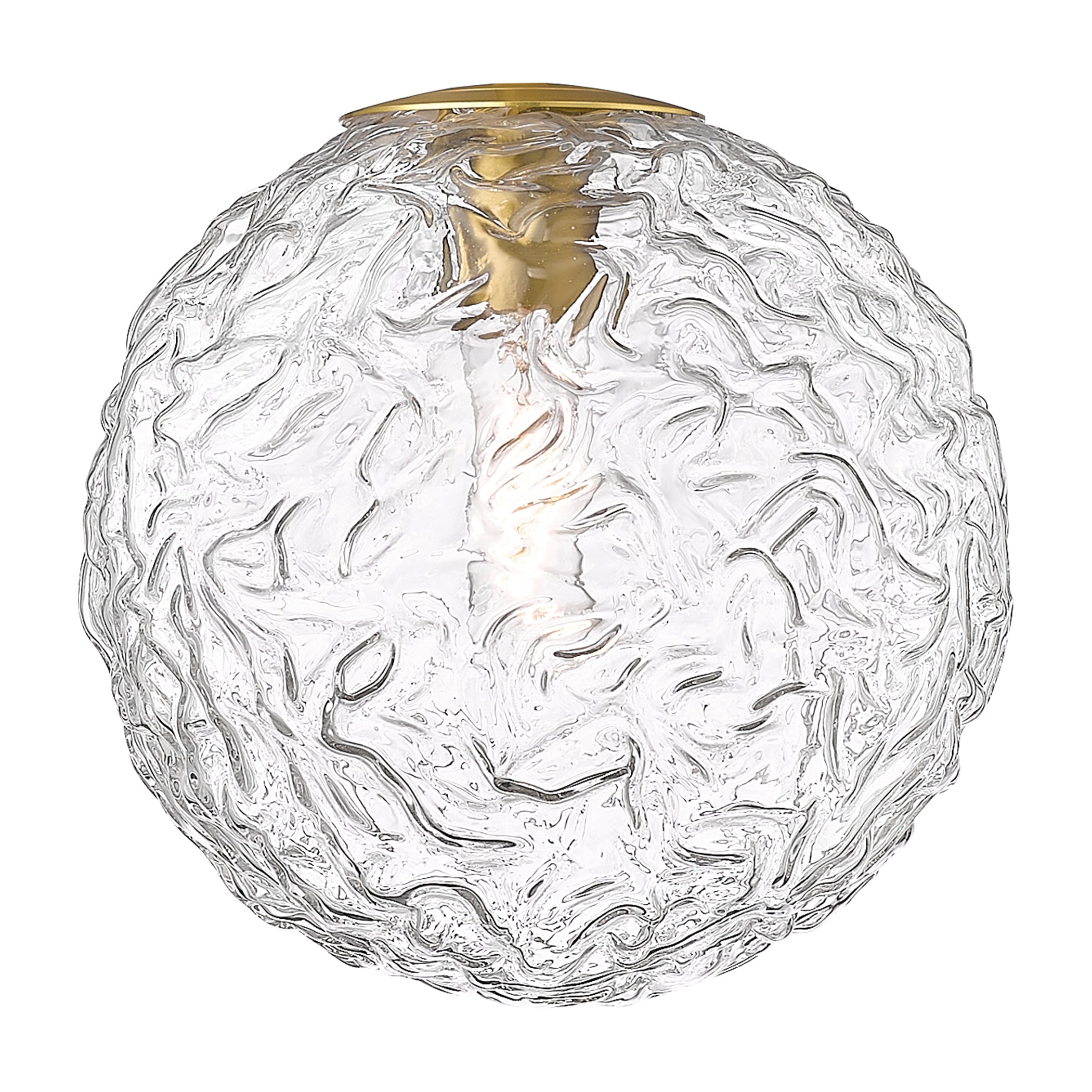 Barrington Glass Brushed Brass Finish 10"