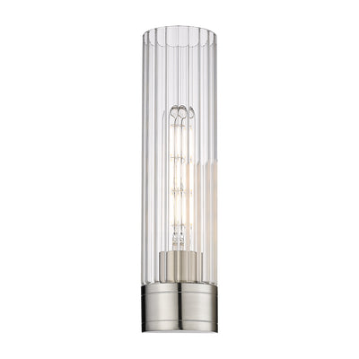 Downtown Urban Glass Ribbed Cylindrical Shade