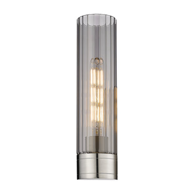 Downtown Urban Glass Ribbed Cylindrical Shade