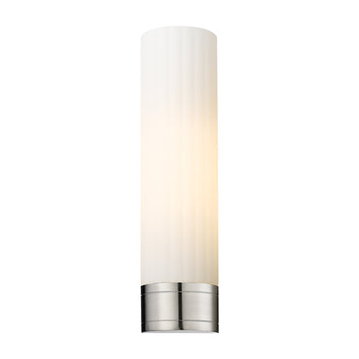Downtown Urban Glass Ribbed Cylindrical Shade
