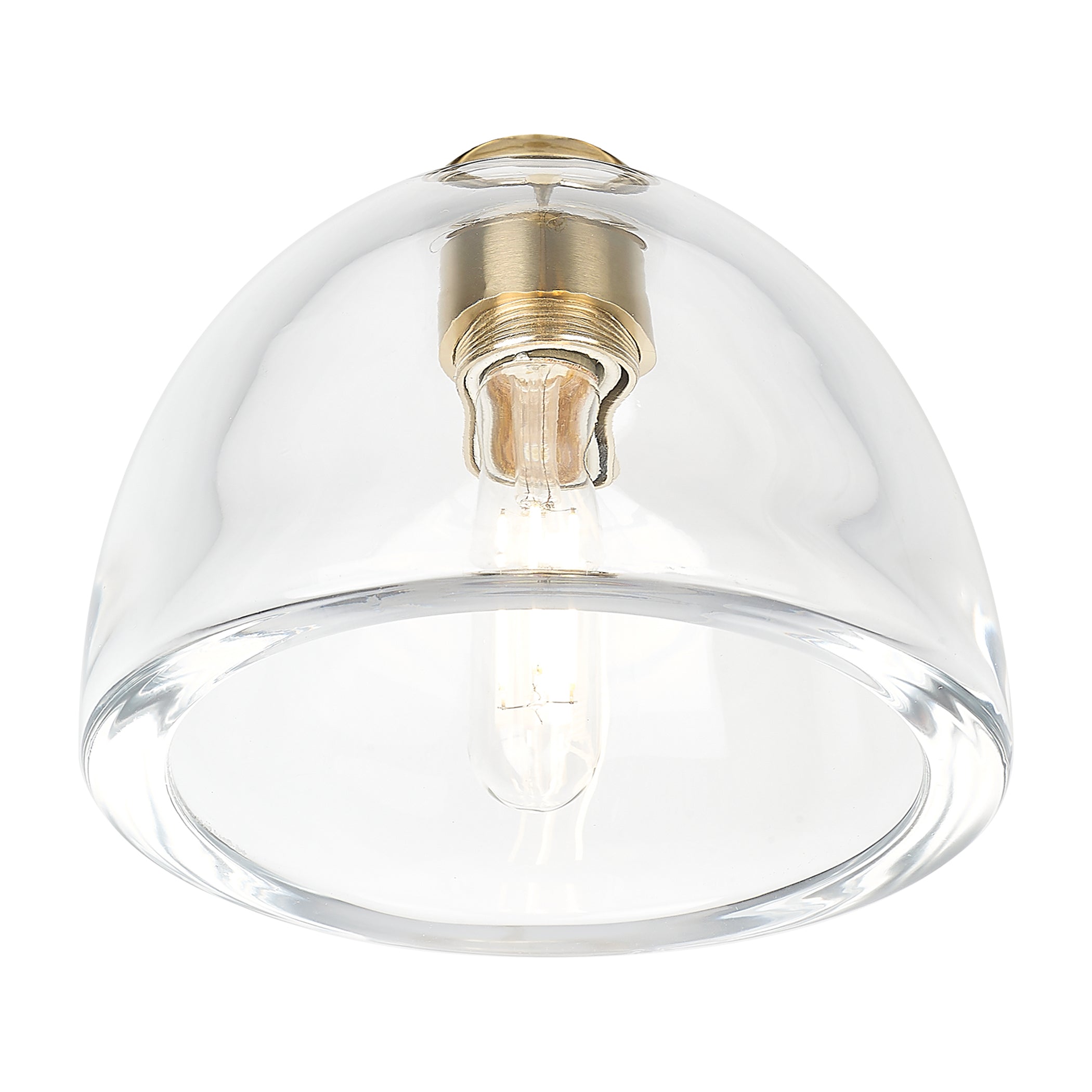 Downtown Urban Glass Brass Finish 8 Inch