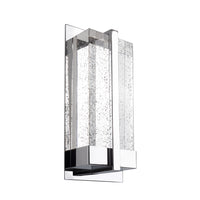 Gable 12-in Steel Crystal Wall Sconce