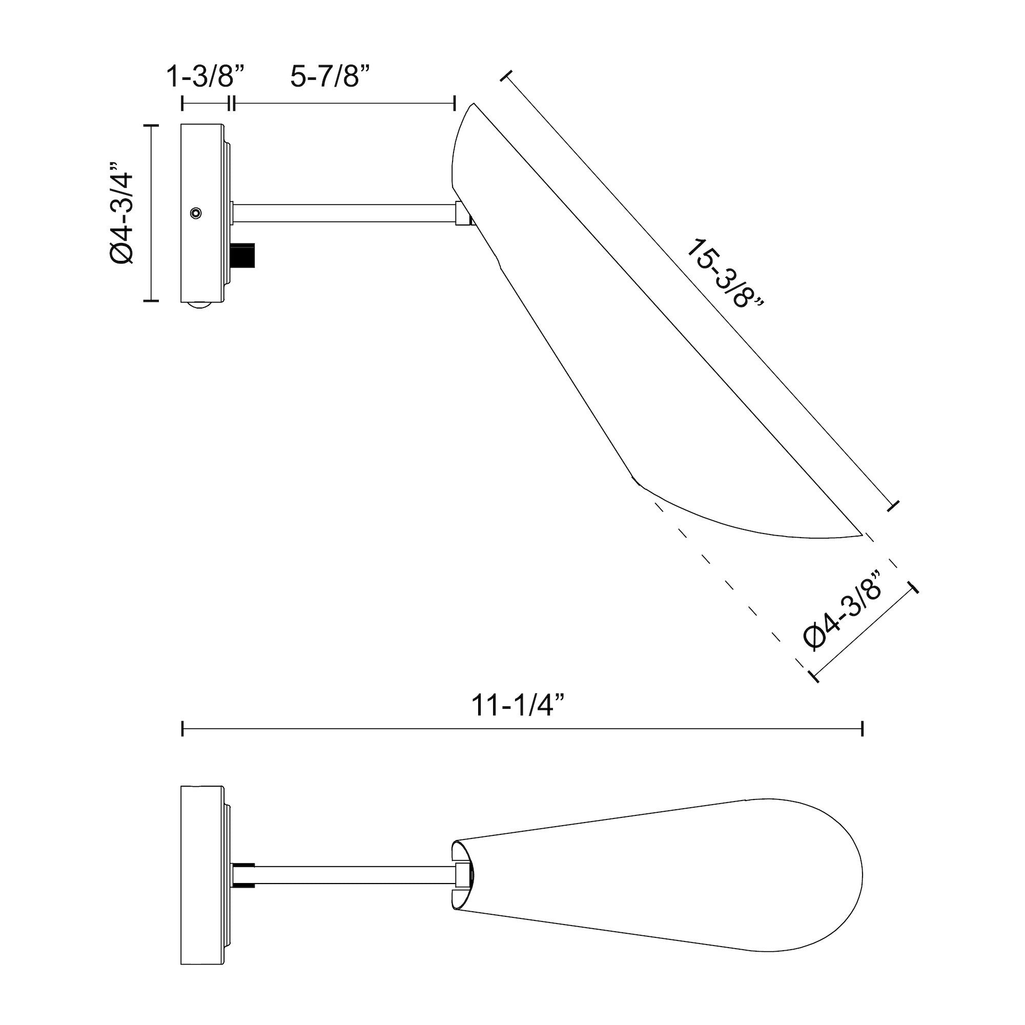 Gabriel 5-in Steel Vanity Light