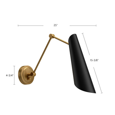 Gabriel 4-in Steel Vanity Light