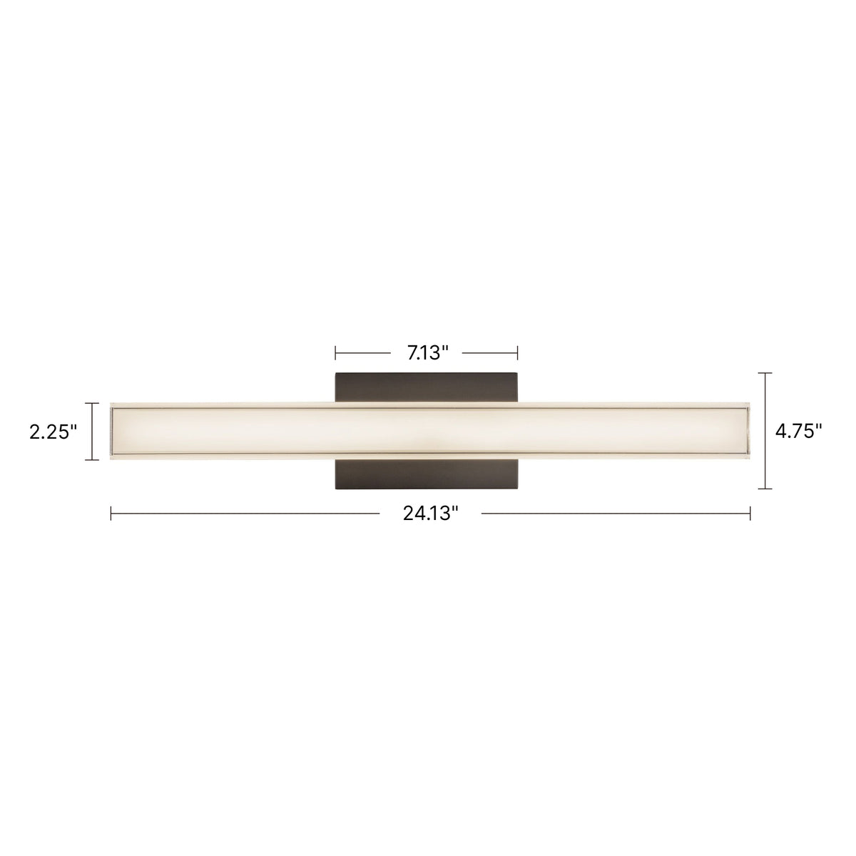 Garland 24-in Aluminum Steel Acrylic Wall Sconce