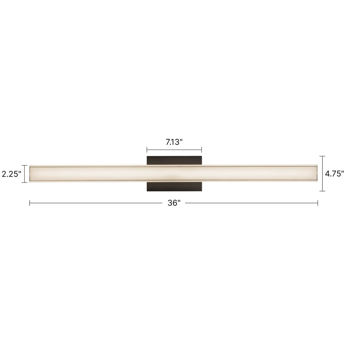 Garland 36-in Aluminum Steel Acrylic Wall Sconce