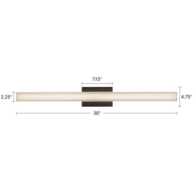 Garland 36-in Aluminum Steel Acrylic Wall Sconce