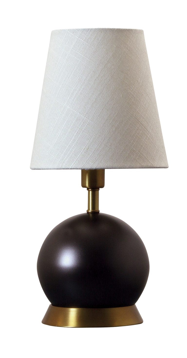 12-inch Geo Mahogany Bronze Weathered Brass Accent Table Lamp