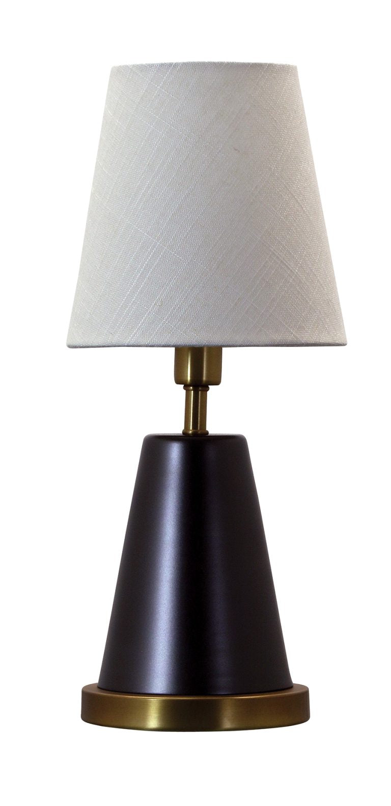 13-inch Geo Mahogany Bronze Weathered Brass Accent Table Lamp