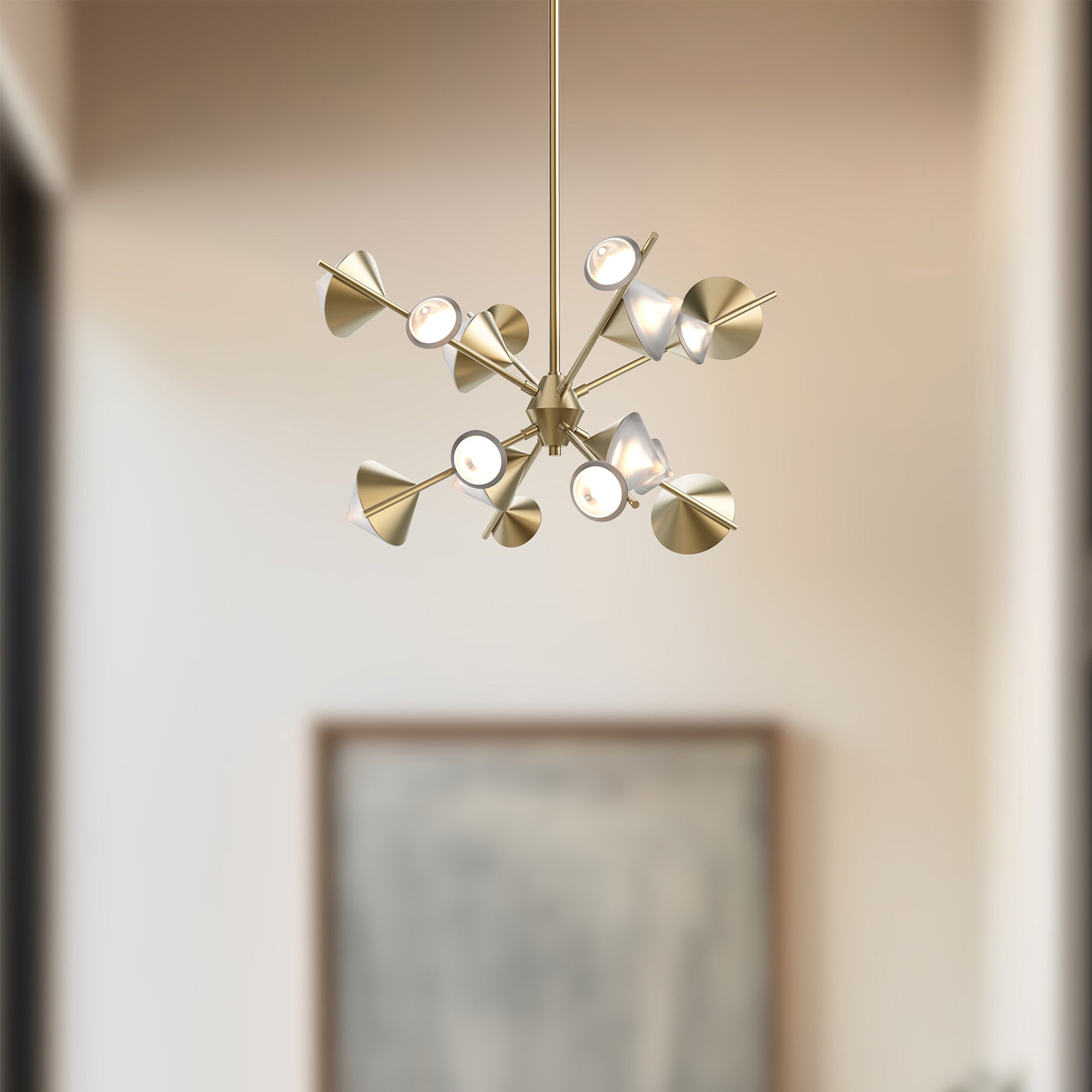 Geode 25-in Steel Chandelier