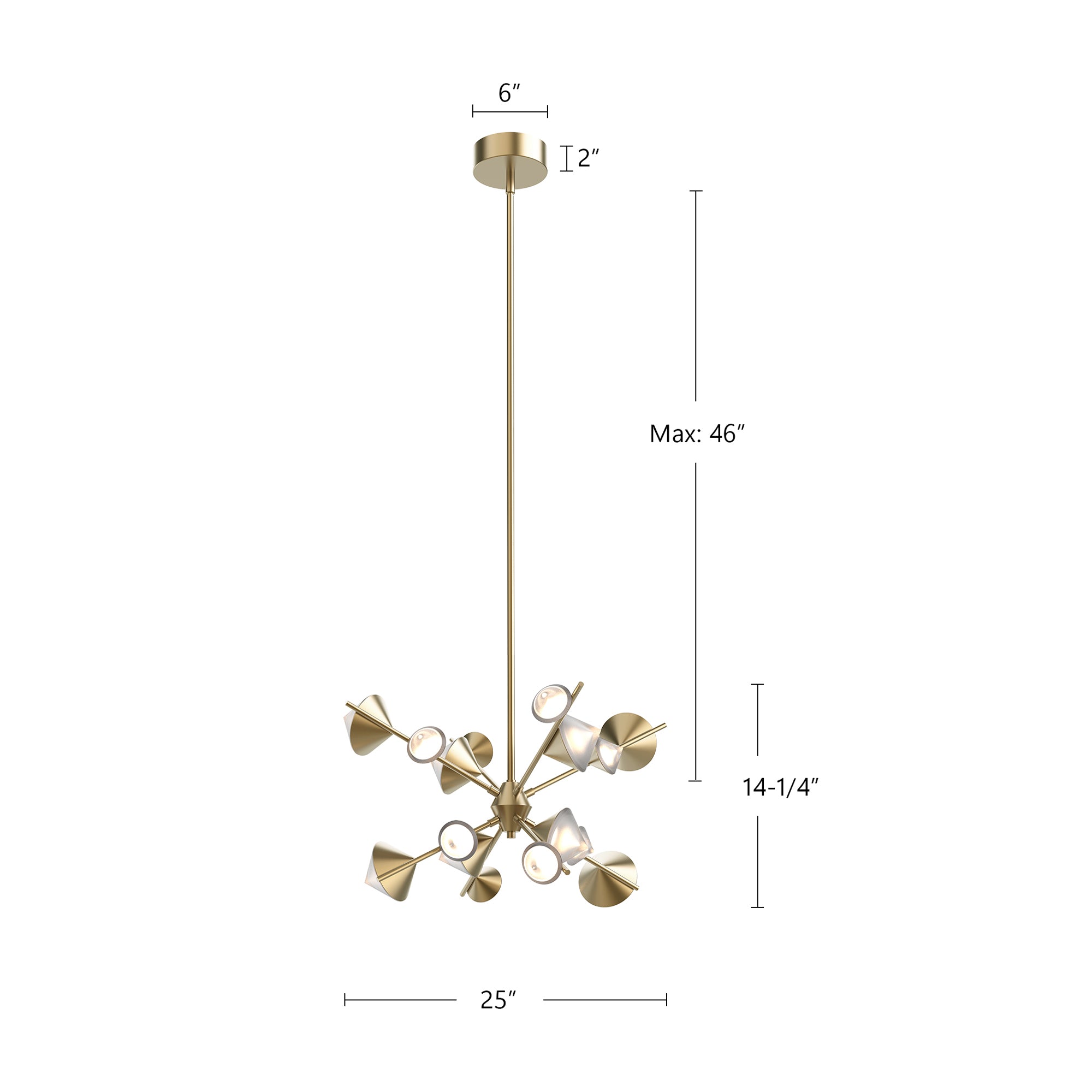 Geode 25-in Steel Chandelier
