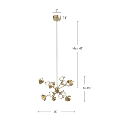 Geode 25-in Steel Chandelier