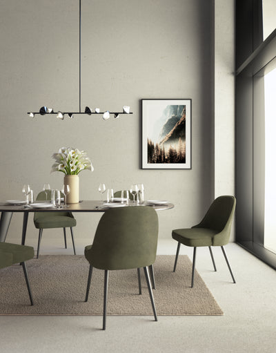 Geode 51-in Steel Linear Pendant